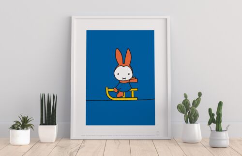 Miffy - Sledge - 11X14” Premium Art Print