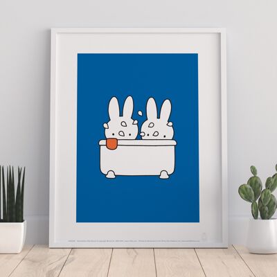 Miffy - En el baño - Impresión de arte premium de 11X14"