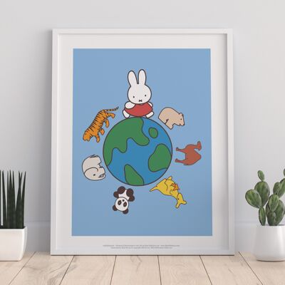 Miffy - Animales alrededor del mundo - 11X14" Premium Art Print