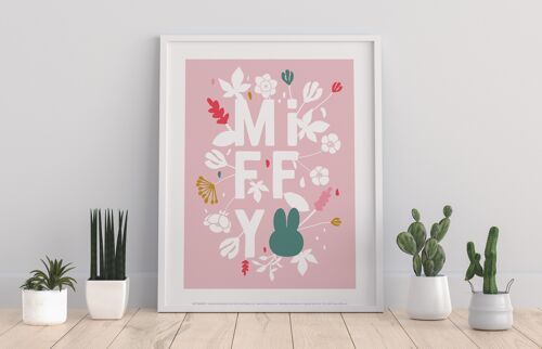 Miffy - Floral Expression - 11X14” Premium Art Print