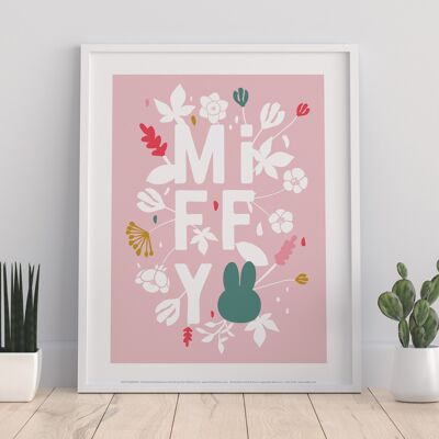Miffy - Floral Expression - 11X14” Premium Art Print