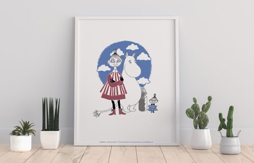 Moomin With Moominmamma And Little My - 11X14” Premium Art Print