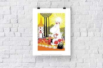 Moomin avec des roses rouges et des baies - 11X14" Premium Art Print 3