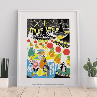 Personaggi Moomin al circo - 11 x 14" stampa d'arte premium