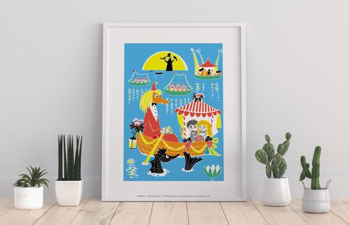 Moomin - Characters In A Boat - 11X14” Premium Art Print