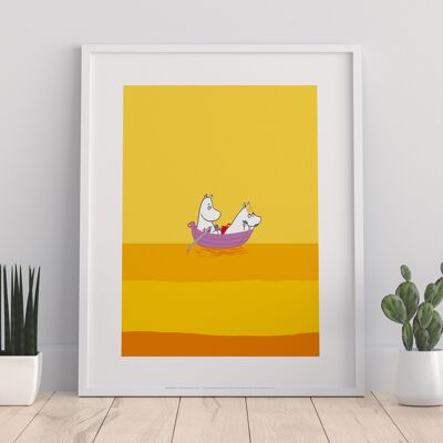 Moomintroll con Moominmamma - Impresión de arte premium de 11X14"