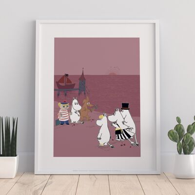 Moomins At The Beach - Stampa artistica premium 11 x 14".