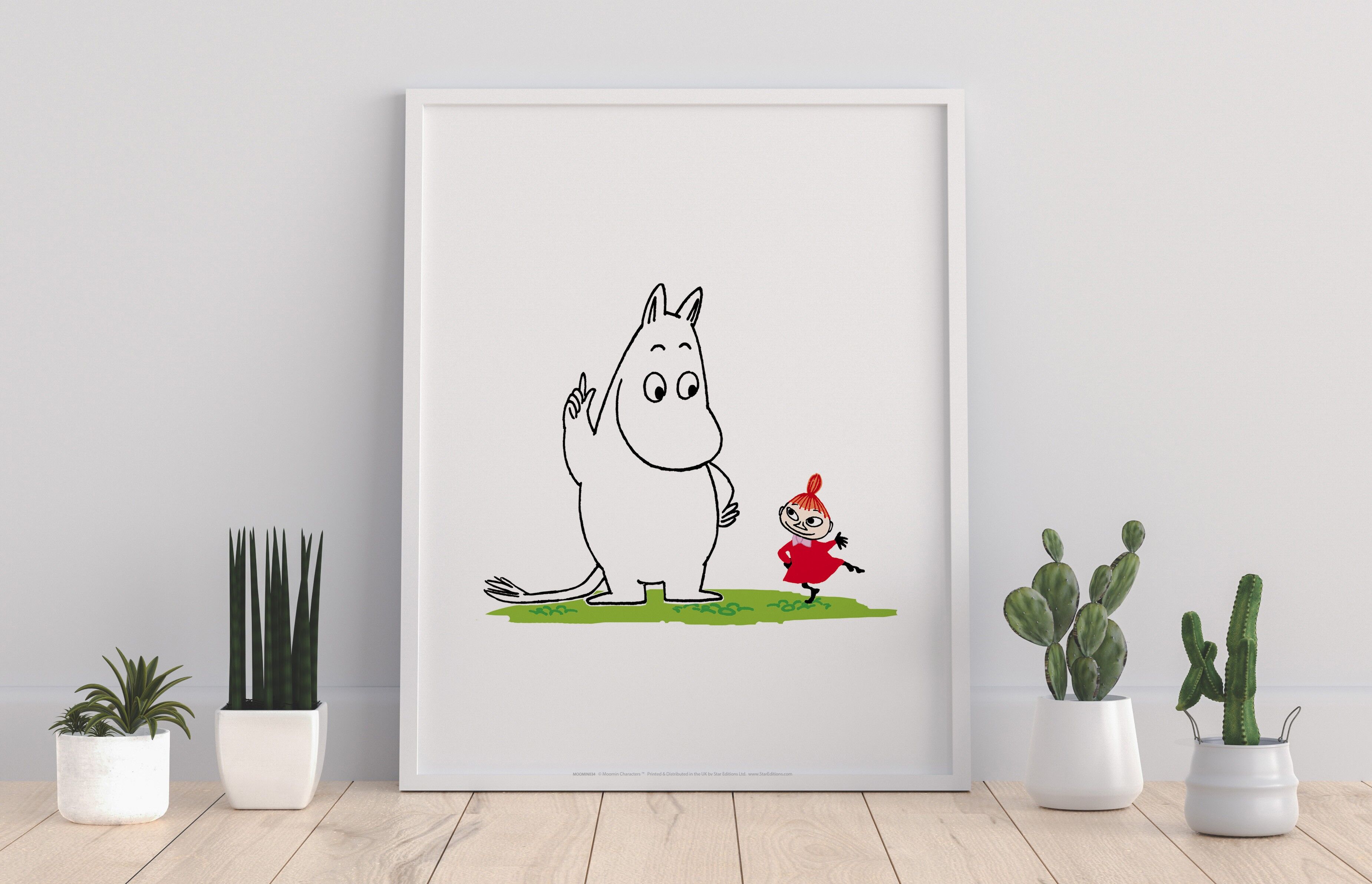 Moomintroll und Little My Dancing – Premium-Kunstdruck im Format 11 x 14 Zoll