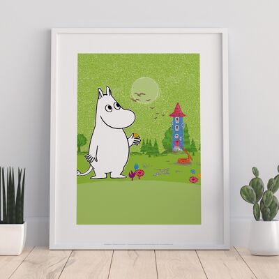 Moomintroll in giardino - Stampa artistica premium 11 x 14".