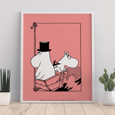 Moominpapa y Moomintroll - Impresión de arte premium de 11X14"