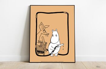 Sniff et Moomin Troll avec bidon d'eau - 11X14" Premium Art Print 2