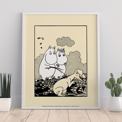 Moominmamma With Sniff And Moomintroll - 11X14” Premium Art Print
