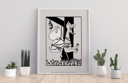 Moomintroll And Sniff Tied Up - 11X14” Premium Art Print