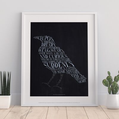 Citazione di Edgar Allan Poe-The Raven - 11X14" Stampa d'arte Premium