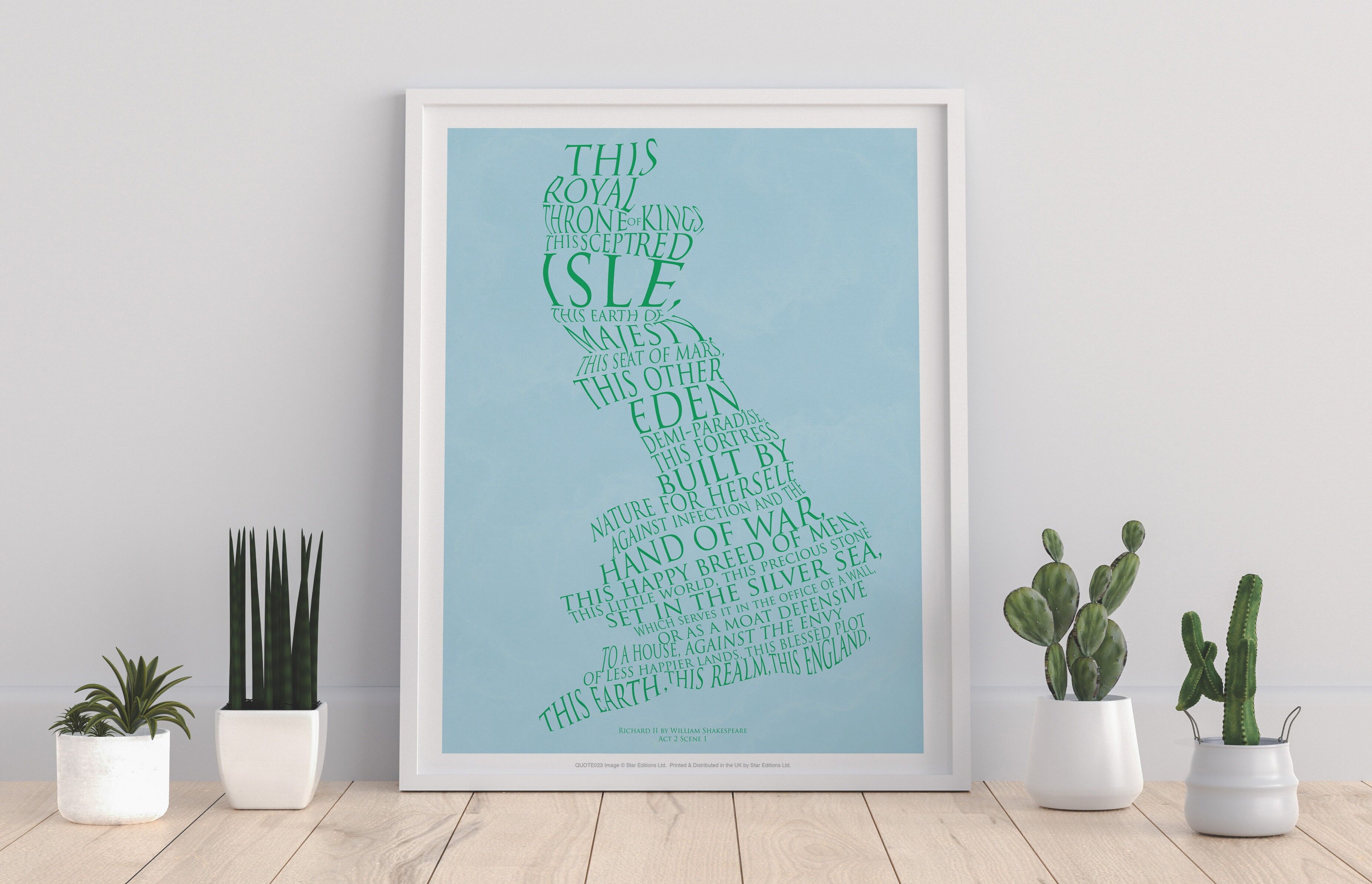 Zitat von William Shakespeare – Richard Ii Akt 2, Szene 1 – 27,9 x 35,6 cm Premium-Kunstdruck