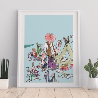 Roald Dahl- The Giraffe And The Pelly And Me - 11X14” Premium Art Print
