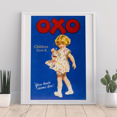 Oxo – Kinder lieben es – Premium-Kunstdruck im Format 11 x 14 Zoll