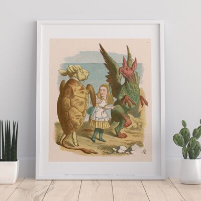 Alice im Wunderland, Mock Turtle, The Grython – Premium-Kunstdruck im Format 11 x 14 Zoll