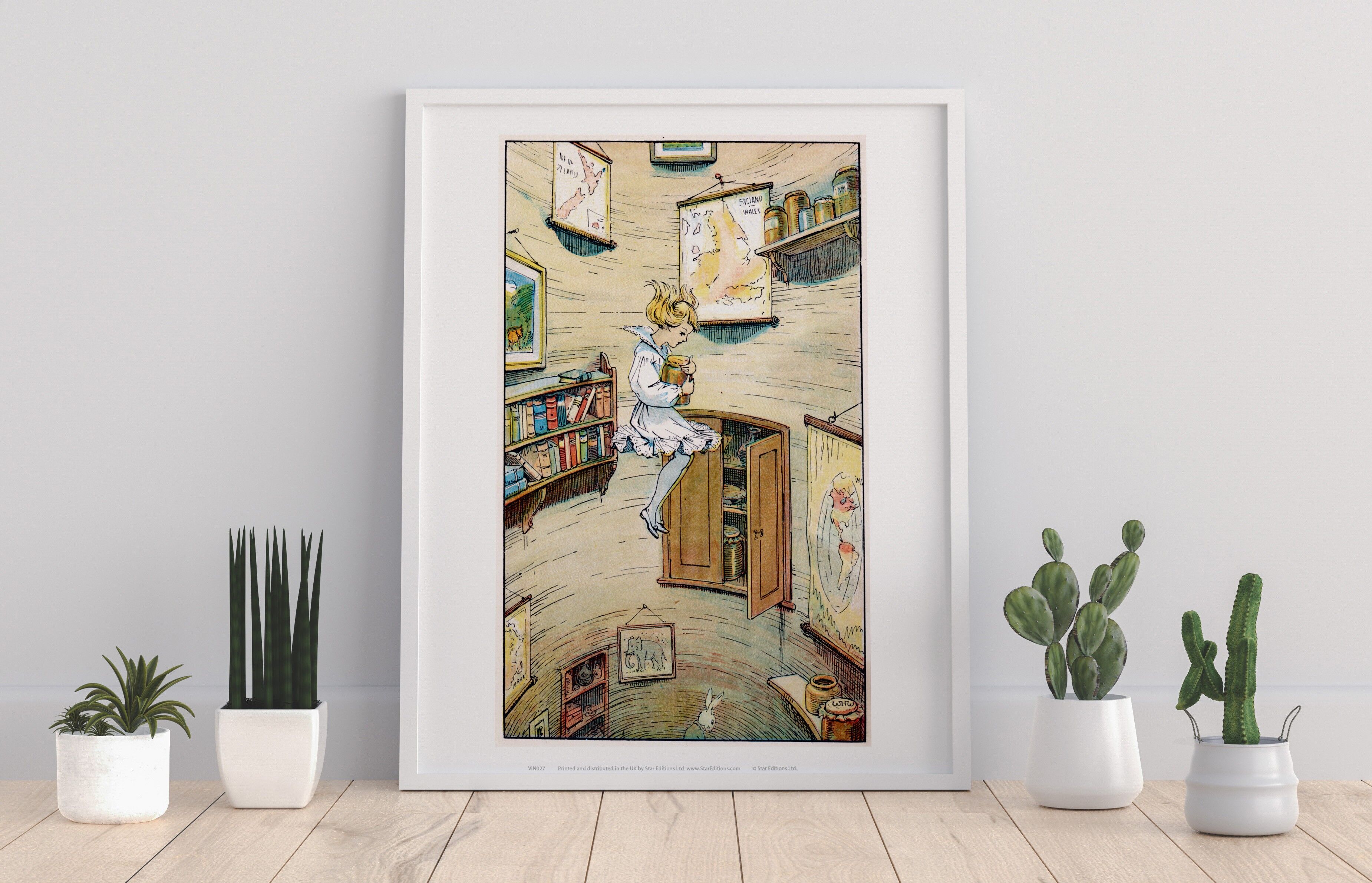 Alice fällt in den Kaninchenbau – 11 x 14 Zoll Premium-Kunstdruck