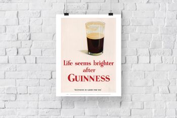 La vie semble plus lumineuse après Guinness "Guinness est bon pour vous" - 11X14" Premium Art Print 3
