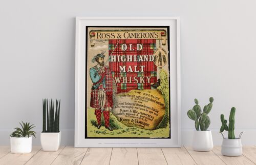 Ross & Cameron'S, Old Highland Malt Whiskey - 11X14” Premium Art Print