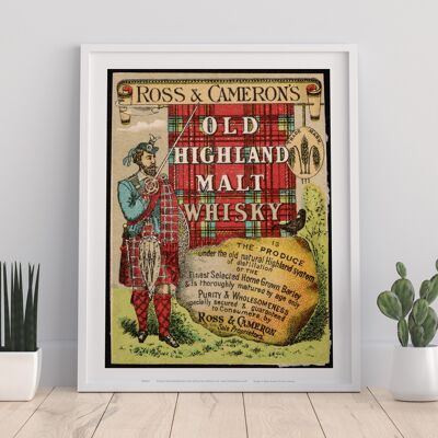 Ross & Cameron's, Old Highland Malt Whisky – Premium-Kunstdruck, 27,9 x 35,6 cm