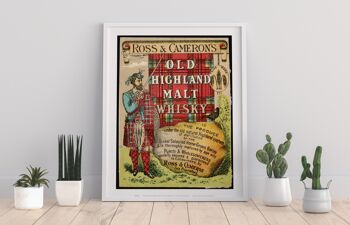 Ross & Cameron'S, Old Highland Malt Whisky - 11X14" Premium Art Print 1