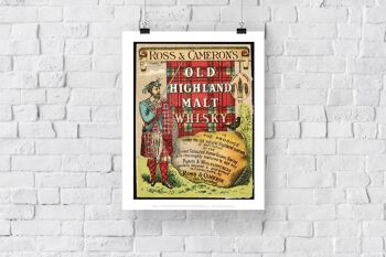Ross & Cameron'S, Old Highland Malt Whisky - 11X14" Premium Art Print 3