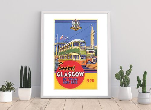 Seeing Glascow By Tram And Bus - 11X14” Premium Art Print