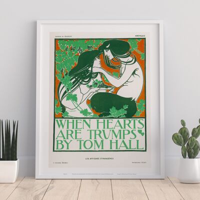 Orange Green Image, Man And Women In Each Others Arms - 11X14” Premium Art Print