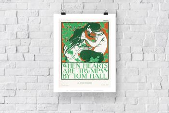 Image vert orange, homme et femme dans les bras l'un de l'autre - 11X14" Premium Art Print 3
