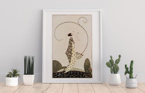Asian Style, Lady, Clouids, Flowers, Trees - 11X14” Premium Art Print