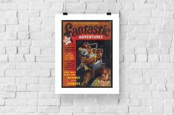 Aventures fantastiques, premier numéro, The Invisible Robinhood par Eando Binder - 11X14" Premium Art Print 3