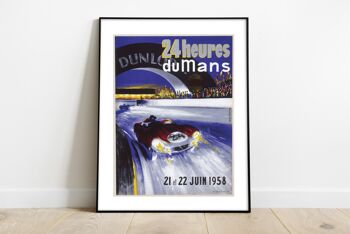 Affiche rétro vintage de la voiture de course rouge numéro 24 - 11X14" Premium Art Print 2