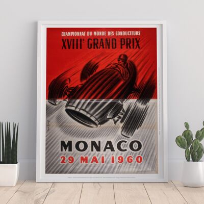 Championnat Du Monde Des Conducteurs Xv111 E Grand Prix, Monaco 29 maggio 1960 - 11X14" Stampa d'arte premium