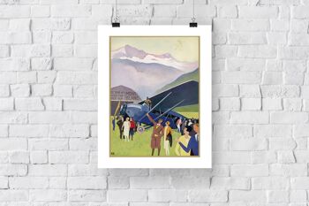 Montagnes, avion, foules de gens, terre - 11X14" Premium Art Print 3