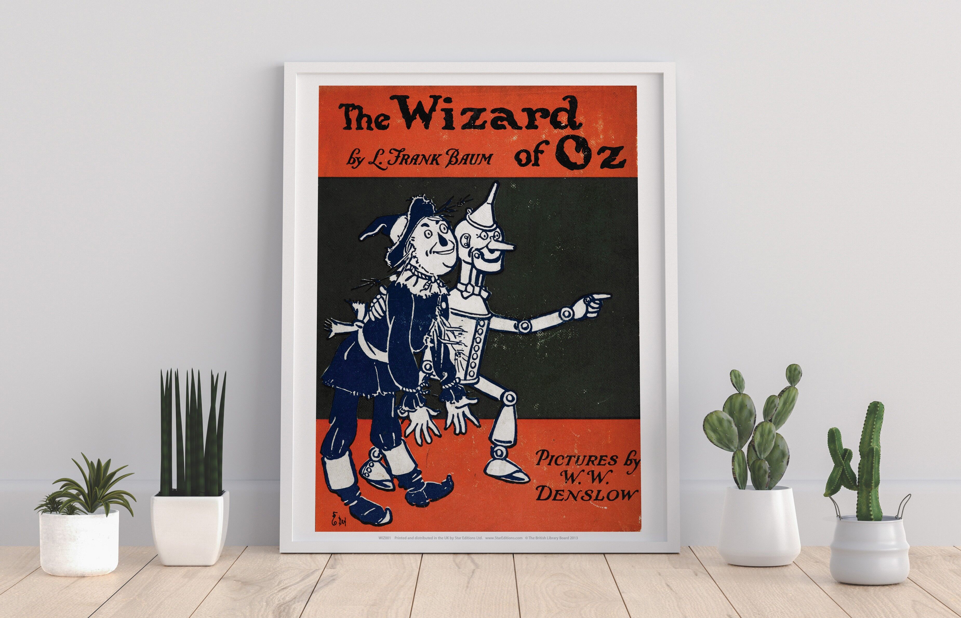 Red, Black, The Wizard Of Oz, By L. Frank Baum. Scare Crow, Tin Man, Pictures By W.W.Denslow - 11X14” Premium Art Print