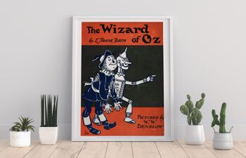 Rouge, noir, le magicien d'Oz, par L. Frank Baum. Scare Crow, Tin Man, Pictures By W.W.Denslow - 11X14" Premium Art Print 1