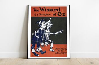 Rouge, noir, le magicien d'Oz, par L. Frank Baum. Scare Crow, Tin Man, Pictures By W.W.Denslow - 11X14" Premium Art Print 2