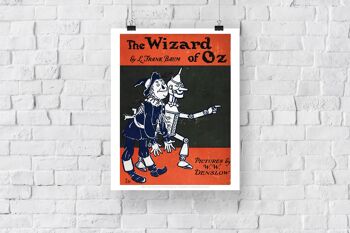 Rouge, noir, le magicien d'Oz, par L. Frank Baum. Scare Crow, Tin Man, Pictures By W.W.Denslow - 11X14" Premium Art Print 3