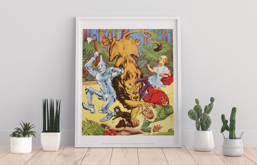 Lion, Dorothy, Tin Man, Oar, Toto, Scarecrow, Yellow Brick Road - 11X14” Premium Art Print