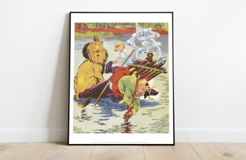 Radeau, Lac, Lion, Dorothy, Tin Man, Rame, Toto, Épouvantail - 11X14" Premium Art Print 2