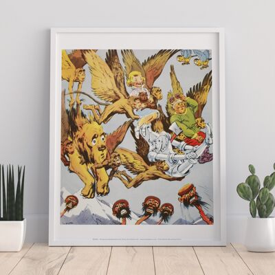 Fliegende Affen, Dorothy, Toto, Löwe, Blechmann, Vogelscheuche, Hammerköpfe – 11 x 14 Zoll Premium-Kunstdruck