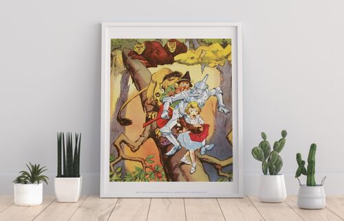 Kalidahs, Tree, Lion, Scarecrow, Tin Man, Dorothy, Basket, Toto - 11X14” Premium Art Print
