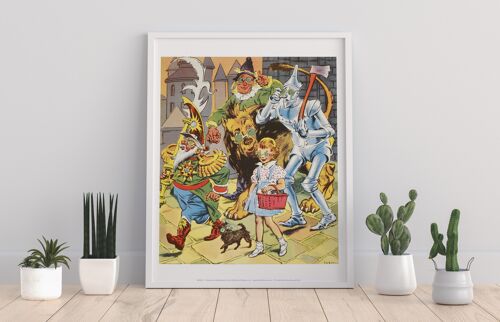 Guardian Of The Gate, Toto, Dorothy, Lion, Scarecrow, Tinman, Green Glasses - 11X14” Premium Art Print