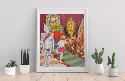 Scarecrow, Axe, Crown, Scarecrow, Dorothy, Toto, Flying Monkey, Lion, Print - 11X14” Premium Art Print