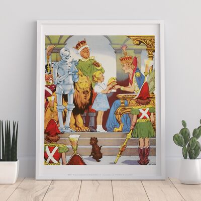 Guardias, hombre de hojalata, león, espantapájaros, Dorothy, princesa Ozma, Toto, impresión - 11X14" Premium Art Print