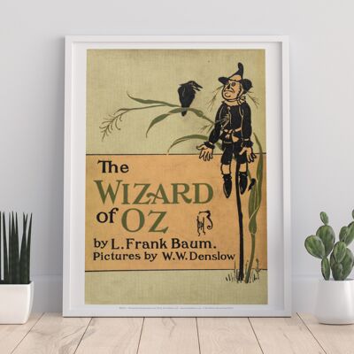 El mago de Oz, de L.Frank Baum. Imágenes de W. W. Denslow, Scrow, Espantapájaros, Verde - 11X14" Premium Art Print