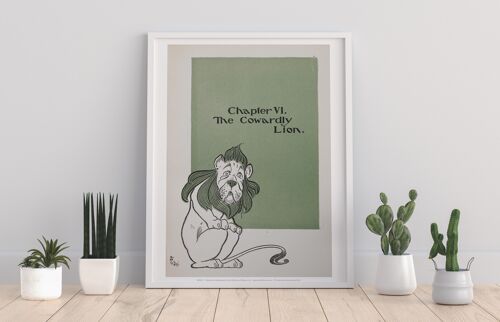 Lion, Chapter V1. The Cowardly Lion. Green - 11X14” Premium Art Print