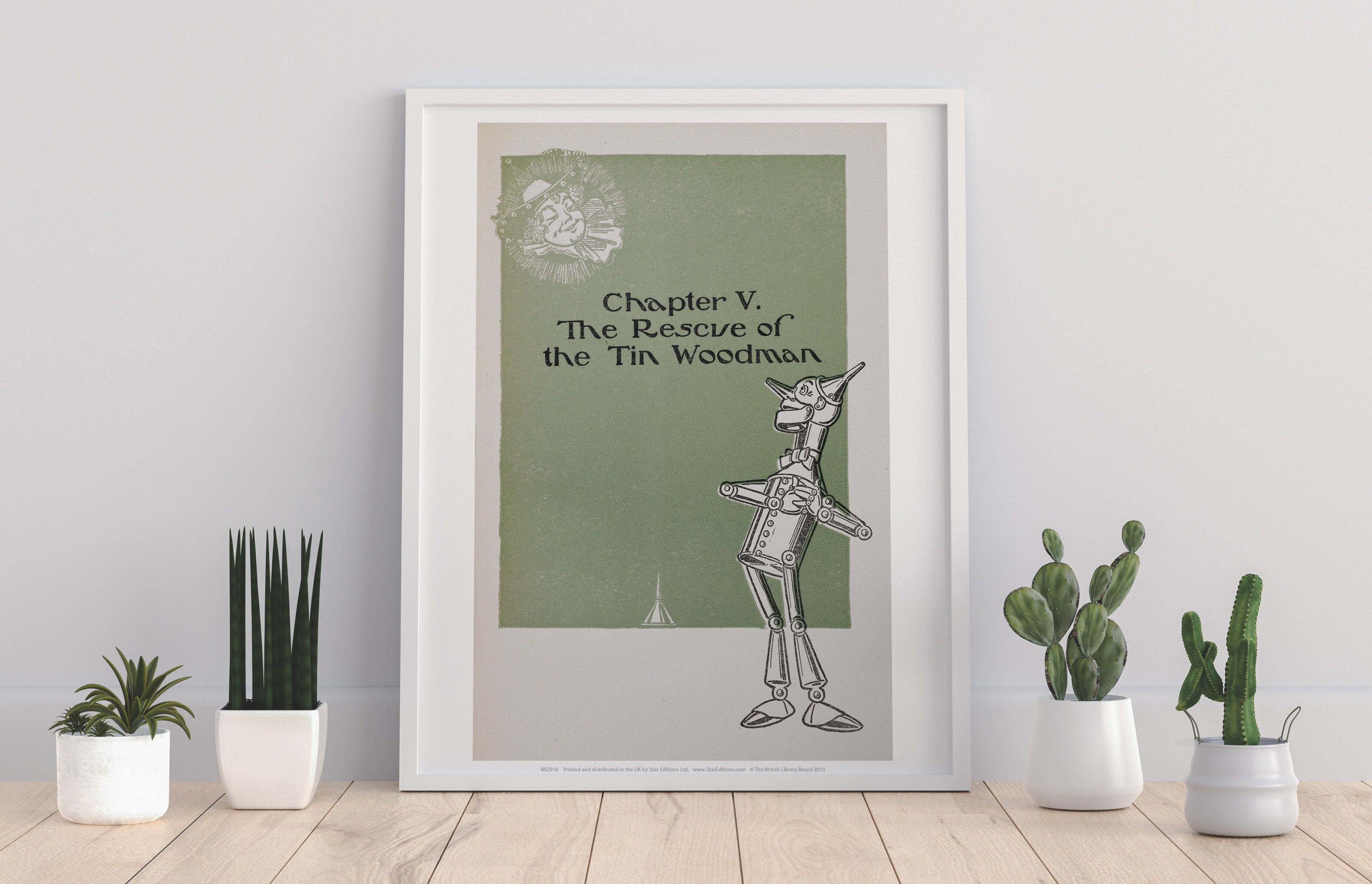 Glinda buona strega del nord, capitolo V. Il salvataggio del boscaiolo di latta, uomo di latta - 11 x 14" stampa d'arte premium